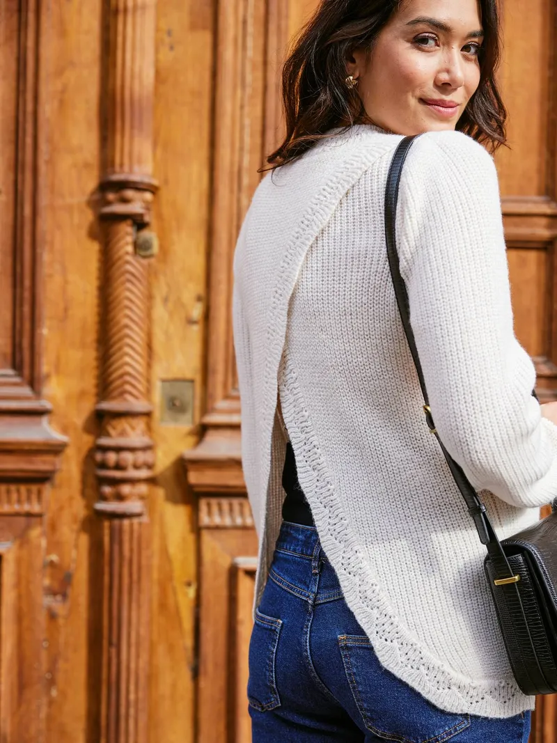 Envie De Fraise Wende-Pullover für Schwangerschaft und Stillzeit ENVIE DE FRAISE vanille, Vanille, – Produktbild 2 von 4