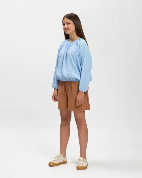 MATONA Matona Luftige Musselin Bluse für Kinder / Balloon Blouse, Powder blue, – Produktbild 3 von 4