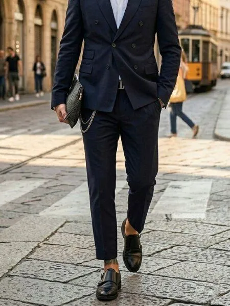 Will's Vegan Shop Will's Vegan Shop City-Monkstraps Herren, Schwarz, – Produktbild 1 von 2