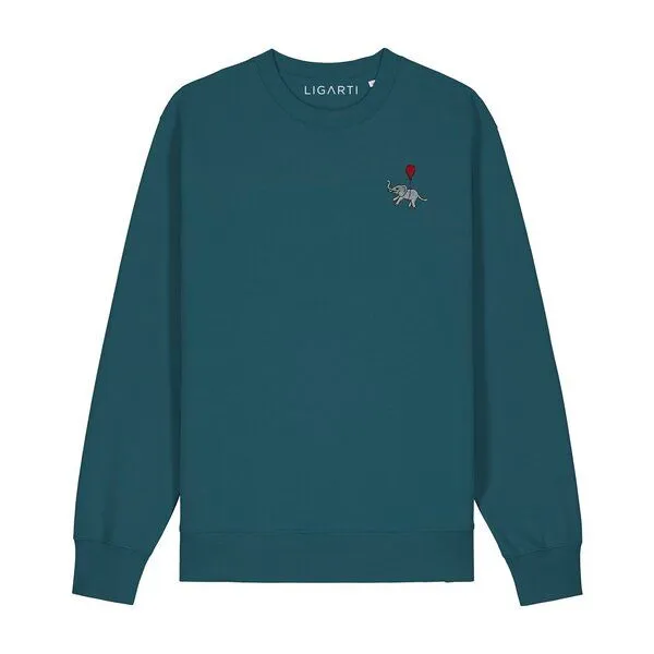 LIGARTI Bestickter Pullover – Tuffi der Elefant – LIGARTI Tiermanufaktur, Terracotta, – Produktbild 4 von 4