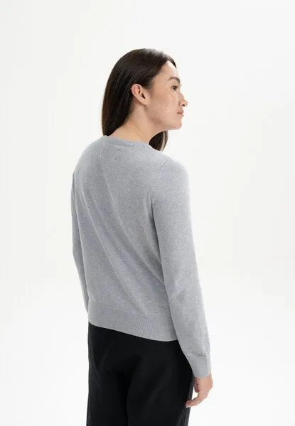 MELA MELA Feinstrick Pullover Dhana, Grey melange, – Produktbild 2 von 4