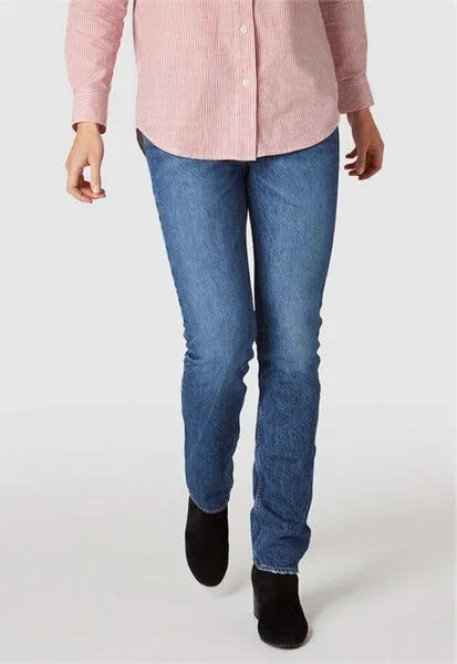 Kings Of Indigo Kings Of Indigo Jeans Straight Fit - Kimberley - Mid Vintage Marble, Blau, – Produktbild 3 von 4