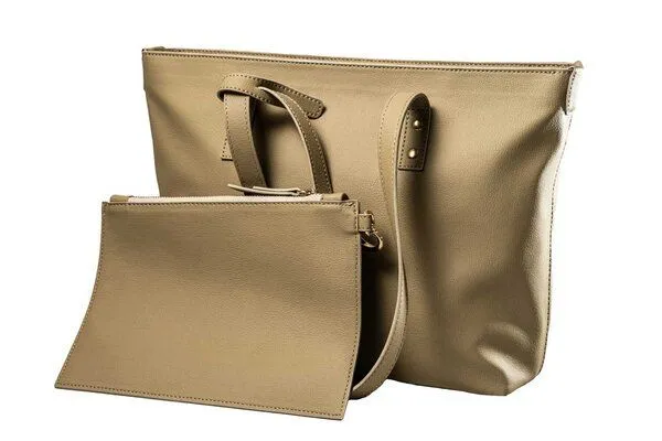 GREVIRO GREVIRO Totebag "L" aus Kaktusleder (vegan), Beige, – Produktbild 3 von 4