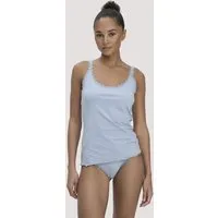 hessnatur hessnatur Tanktop COTTON FEELING LACE aus Bio-Baumwolle, Nordisch blau, – Produktbild 1 von 1