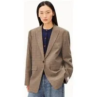 ARMEDANGELS ARMEDANGELS CHECK OVERSIZED Damen Blazer aus Bio-Baumwoll Mix, Claystone - sand stone, – Produktbild 1 von 1