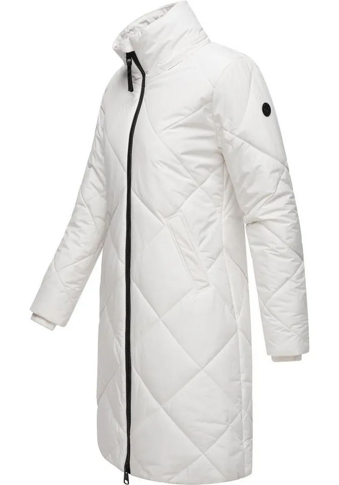 ragwear ragwear Steppmantel Rebela stylischer Winterparka mit abnehmbarer Kapuze, Weiß, – Produktbild 4 von 4