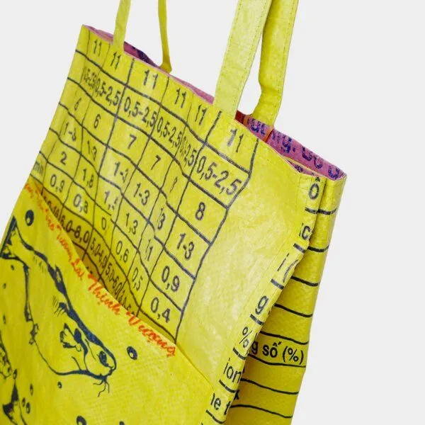 REFISHED fair fashion REFISHED fair fashion Tasche BUSINESS BAG upcycelte Fischfuttersäcke, #fish gelb-dollar, – Produktbild 6 von 7