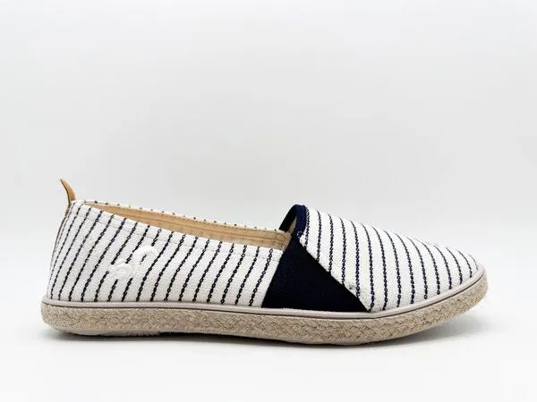 thies Veganer "thies ® Mallorca Organic Cotton Espadrille navy stripe" aus Biobaumwolle – Produktbild 2 von 4