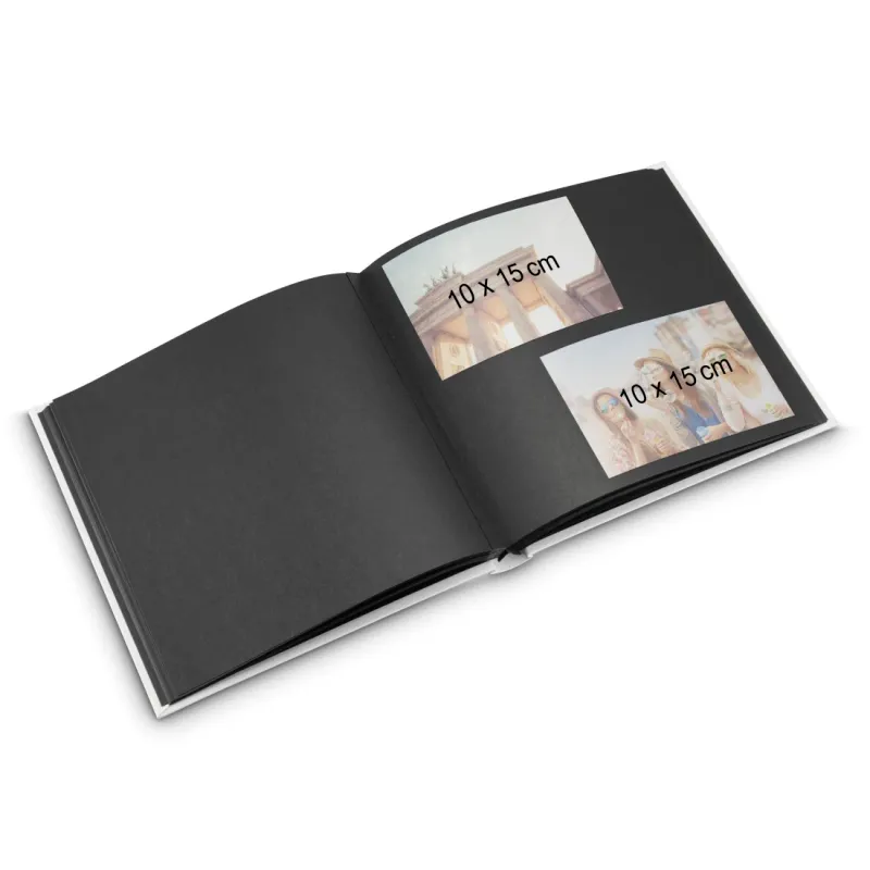 Hama Hama Buch-Album "Memories", 25x25 cm, 50 schwarze Seiten, Grau – Produktbild 3 von 4