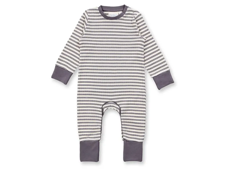Sense Organics Sense Organics Baby und Kinder Schlafanzug mit Umschlagbündchen anthrazit Gr. 80 (9-12 Monate), Grau, – Produktbild 1 von 1