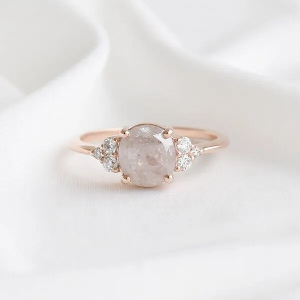 Eppi Eppi Goldener Ring mit einem Salt and Pepper Diamanten Agathe – Produktbild 1 von 4