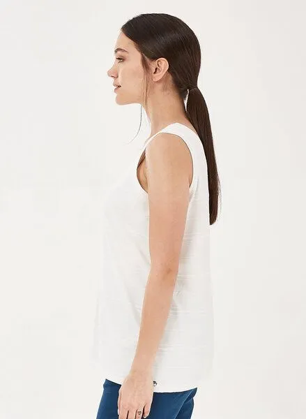 ORGANICATION ORGANICATION Top aus Bio-Baumwolle in Jacquard Jersey, White, – Produktbild 3 von 4