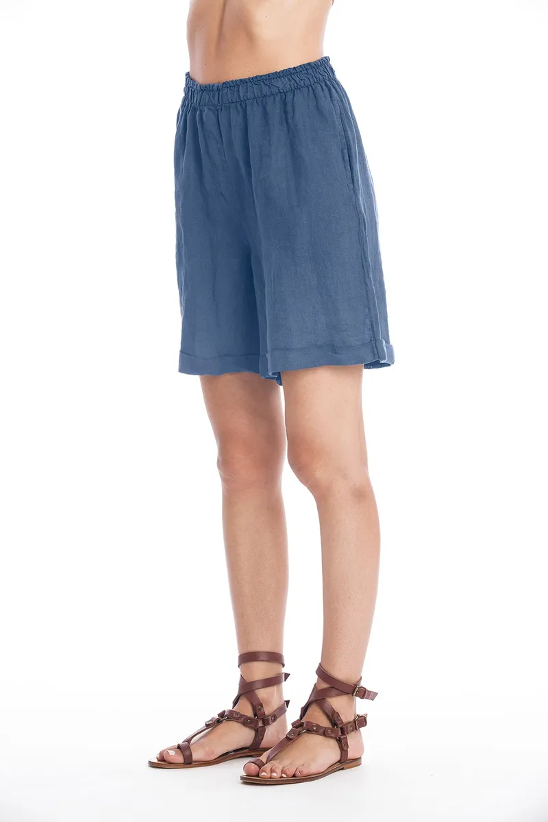 RAVENS VIEW IBIZA RAVENS VIEW IBIZA Damen vegan Kurze Hose Lang Creta Indigoblau, Dunkelblau, – Produktbild 1 von 1