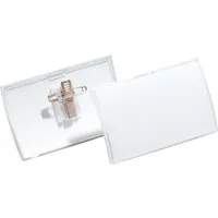Durable DURABLE Namensschilder 'CLICK FOLD' aus PP mit Kombiklemme 40 x 75 mm, 25 Stk. – Produktbild 1 von 1