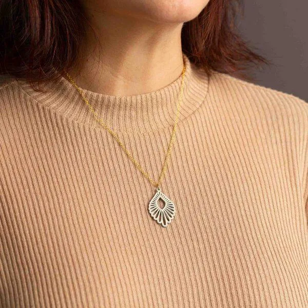 feinformart feinformart Kette mit Holzanhänger 'Mindful', Natur (beige), – Produktbild 5 von 5