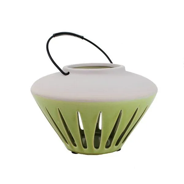 Mitienda Shop Mitienda Shop Laterne aus Keramik flach – Produktbild 2 von 3