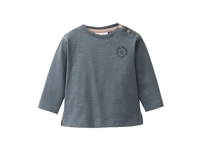 People Wear Organic People Wear Organic Langarm-Shirt schieferblau 74/80, Blau, – Produktbild 1 von 2