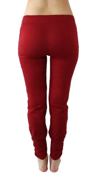 Leela Cotton Leela Cotton Damen Yogahose 6 Farben Bio-Baumwolle 4415, Rot, – Produktbild 3 von 3