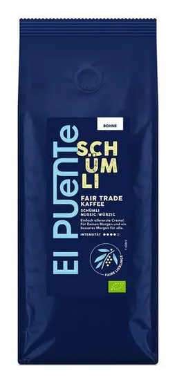 El Puente El Puente Schümli - Bio-Kaffeebohnen 500 g | Fair Trade | Bio-zertifiziert | Vegan | Glutenfrei – Produktbild 1 von 1
