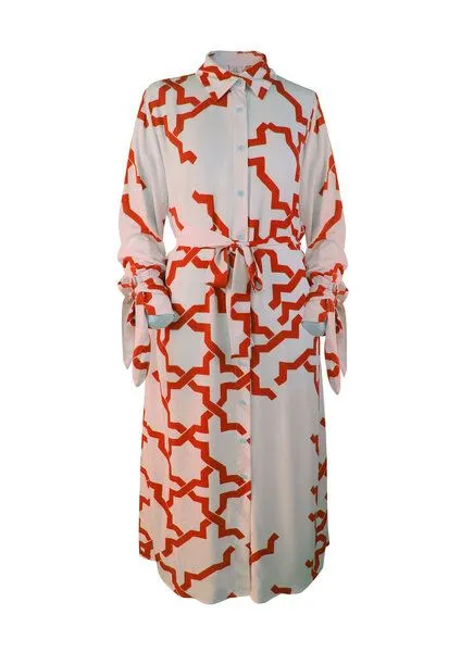 Sophia Schneider-Esleben Sophia Schneider-Esleben Hope - Damenkleid aus Bio-Baumwolle, Weiß-rot, – Produktbild 2 von 4