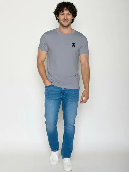 GreenBomb GREENBOMB Bike Square Guide - Sportliches T-Shirt aus Bio-Baumwolle / hochwertiger Print / GOTS / Fair & Vegan, Lila (sea smoke), – Produktbild 3 von 4