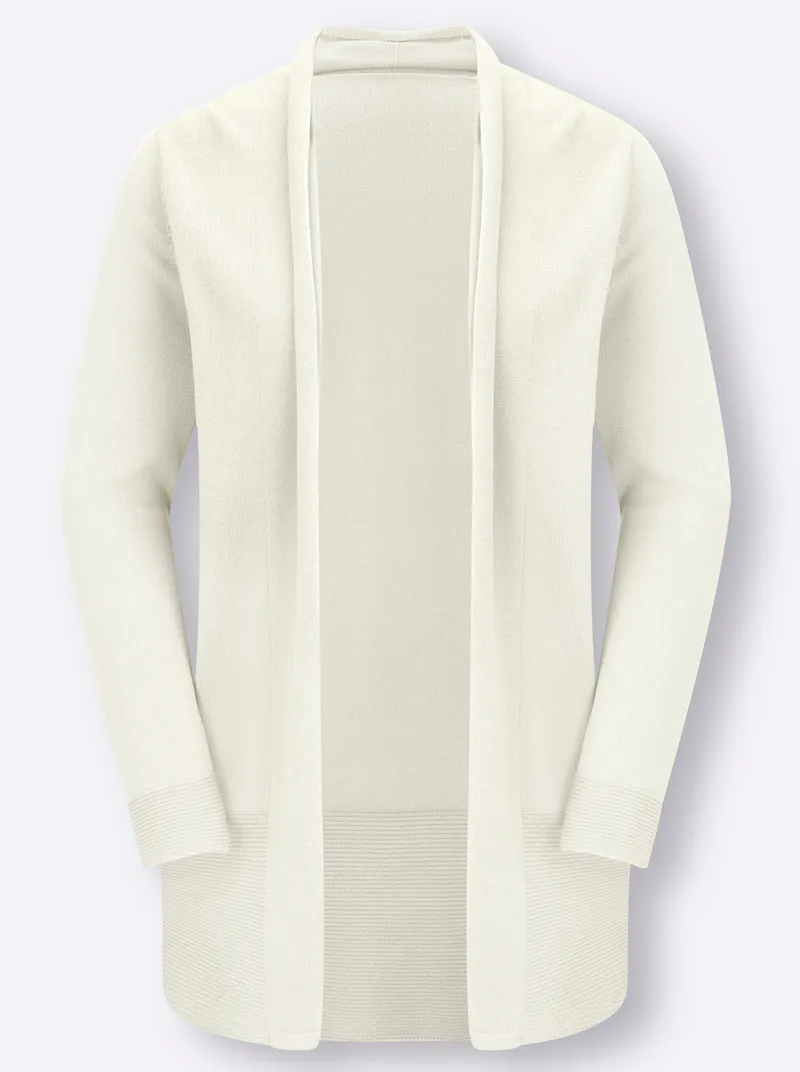 Witt Longstrickjacke, Wollweiß, – Produktbild 2 von 2