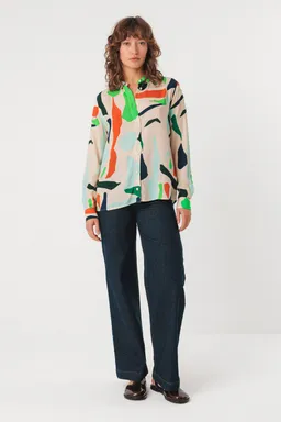 SKFK SKFK Damen vegan Bluse Asune Mehrfarbig – Produktbild 1 von 1