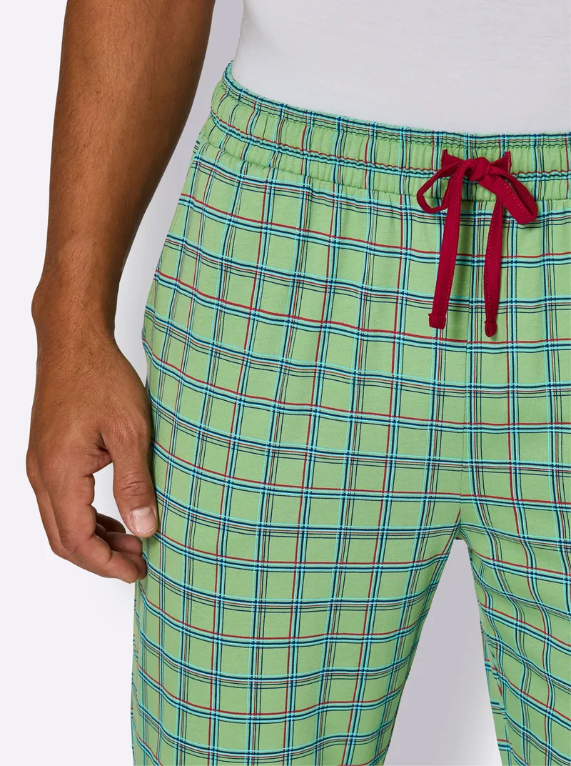 wäschepur men Hose lang, Apfel-kirsche-kariert, – Produktbild 2 von 2