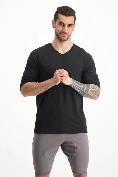 Renegade Guru Renegade Guru Herren Langarm Shirt Rudra – Bambus und Bio-Baumwolle, Urban black, – Produktbild 2 von 4