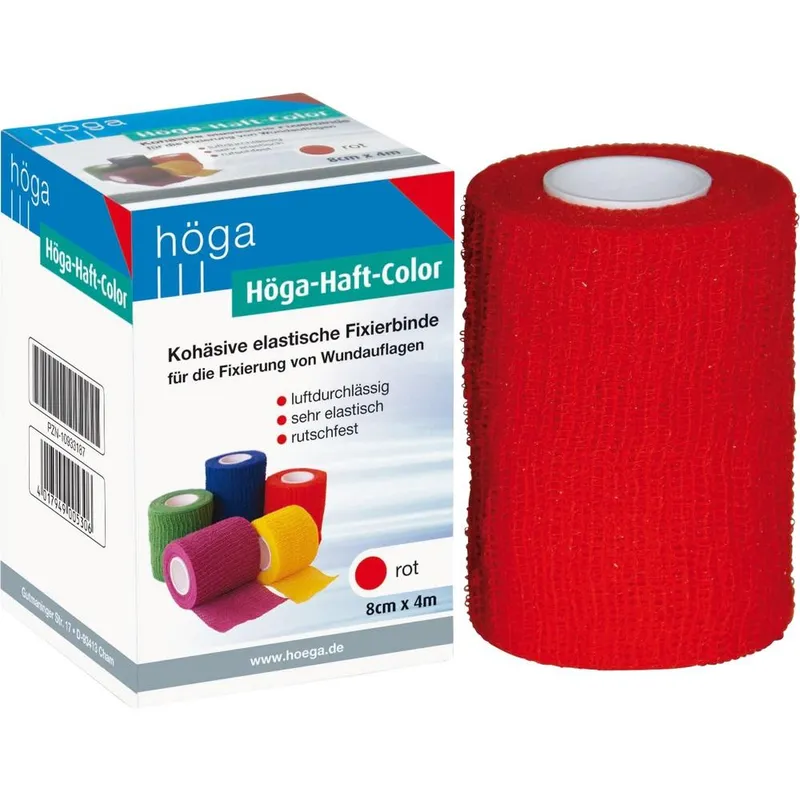 Höga-Pharm HÖGA HAFT Color Fixierb.8 cmx4 m rot 1 St Binden – Produktbild 1 von 1