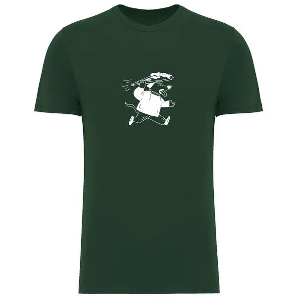 Greenspired Greenspired Basic Bio T-Shirt Pizzadog Nr. 4 ( 155g/m² XXS - 5 XL, Waldgrün, – Produktbild 1 von 1