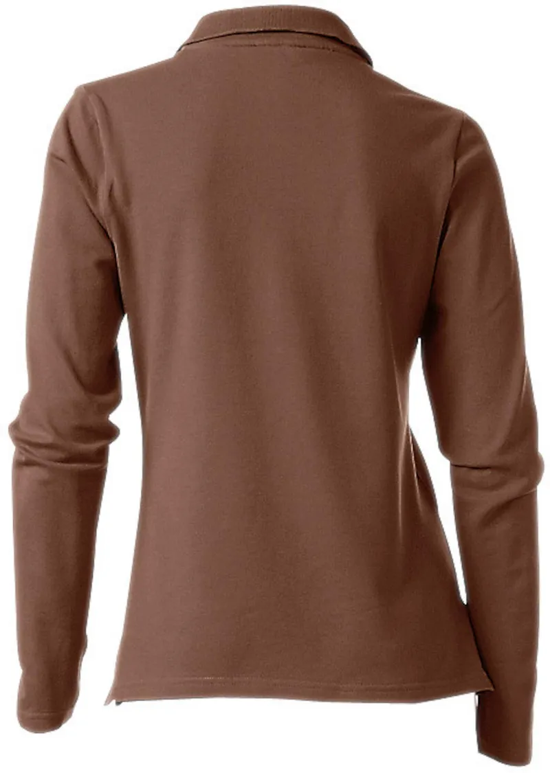 heine Langarm-Poloshirt braun, Braun, – Produktbild 2 von 2