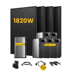 EcoFlow EcoFlow Stream Ultra, All-in-One Speicher für Balkonkraftwerke, mit 4 x 455 Bifaziale Solarmodule, by Powerness - Stream Ultra + 5 x Stream AC Pro | 11520Wh / 1 x Smart Meter / Selbstabholung – Produktbild 1 von 1