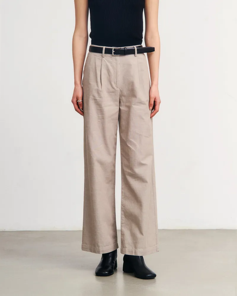 Rotholz Rotholz Damen vegan Hose Hohe Taille Grau Braun, Braun, – Produktbild 1 von 2