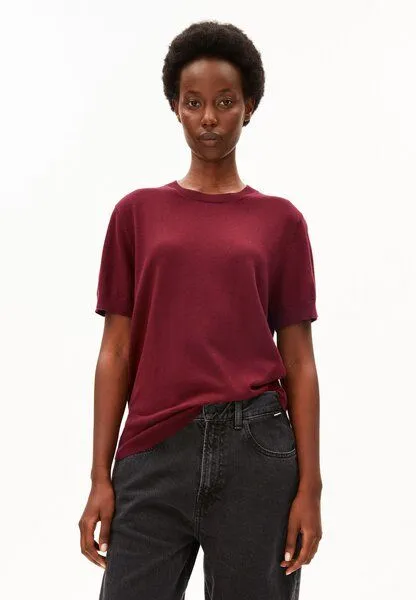 ARMEDANGELS ARMEDANGELS FINE KNIT Damen Strickshirt aus TENCEL Modal Mix, Velvet red, – Produktbild 1 von 3