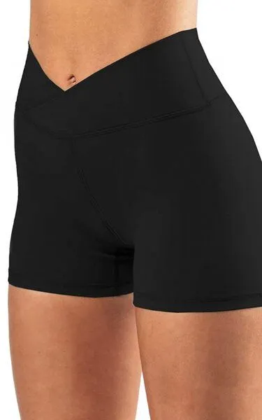 Yoga Hero Yoga Hero Shorts Schwarz V-Cross aus ECONYL – Produktbild 2 von 2