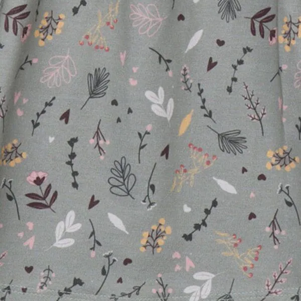 Walkiddy Walkiddy Tiny Flowers Bio-Baumwoll Trägerbody - Nachhaltig, Allergiefrei & Fair Trade - Frill Body, Grün – GOTS zertifiziert, Grün, – Produktbild 3 von 3