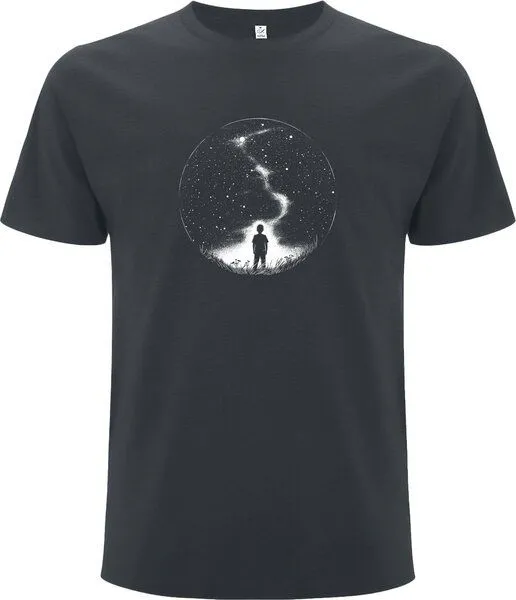 Spreecult Spreecult Sternenkind - Bio und Fair - Männer Unisex T-Shirt - Sternenhimmel, Grau, – Produktbild 2 von 2