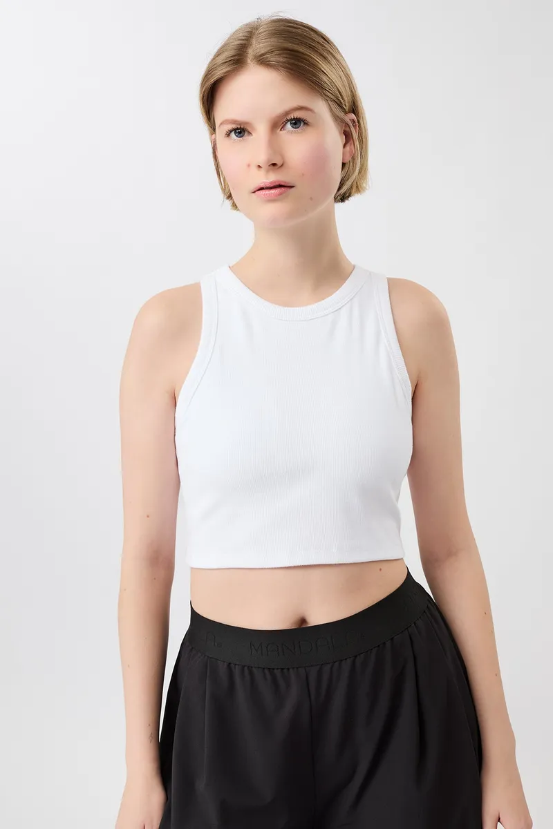 mandala MANDALA Damen vegan Top Athleisure Weiß, Weiß, – Produktbild 1 von 2