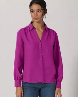 HempAge HempAge Damen Schlupfbluse Hanf/Biobaumwolle Normal Fit – Produktbild 1 von 1