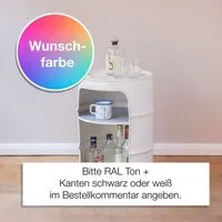 Lockengelöt Lockengelöt Minibar aus einem kleinen Ölfass, Wunschfarbe, – Produktbild 2 von 3