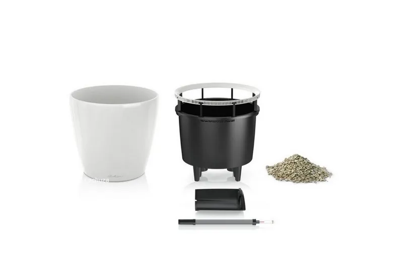 Lechuza® Lechuza® Pflanzkübel Pflanztopf Classico LS 21 schwarz hochglanz, Schwarz, – Produktbild 3 von 6