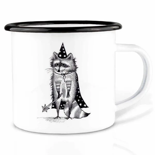 LIGARTI Emailletasse »Zaubär« von LIGARTI | 300 oder 500 ml | handveredelt in Deutschland | Cup, Kaffeetasse, Emaillebecher, Camping Becher – Produktbild 1 von 1