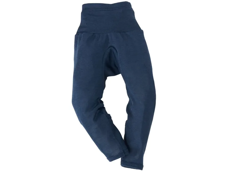 Cosilana Cosilana Baby Hose mit Kratzschutz Wolle Seide blau Gr.62/68, Blau, – Produktbild 1 von 2