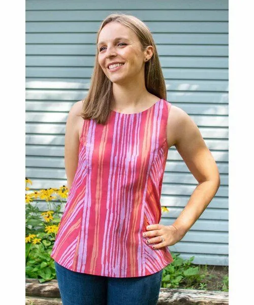 Global Mamas Global Mamas Bio Bluse - BOXY - Fissure, Reeds melon (pink), – Produktbild 2 von 3