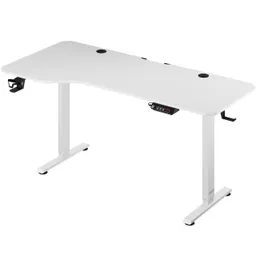 Casaria® Casaria Casaria Höhenverstellbarer Schreibtisch Weiß 160x75x73-118cm – Produktbild 1 von 1