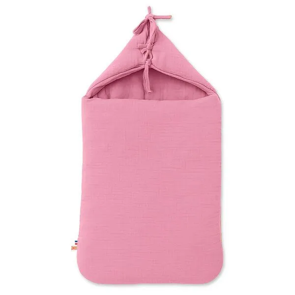 PAPATE PAPATE Babynest aus Bio-Baumwolle, Rosa, – Produktbild 1 von 4