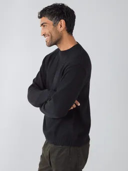 Honest Basics Honest Basics Herren vegan Pullover Crew Schwarz – Produktbild 1 von 1