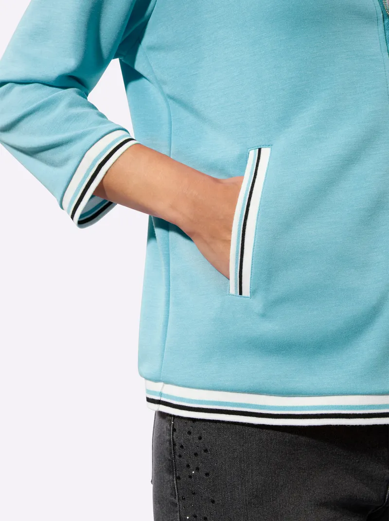 Witt Sweatjacke, Aquamarin, – Produktbild 2 von 2