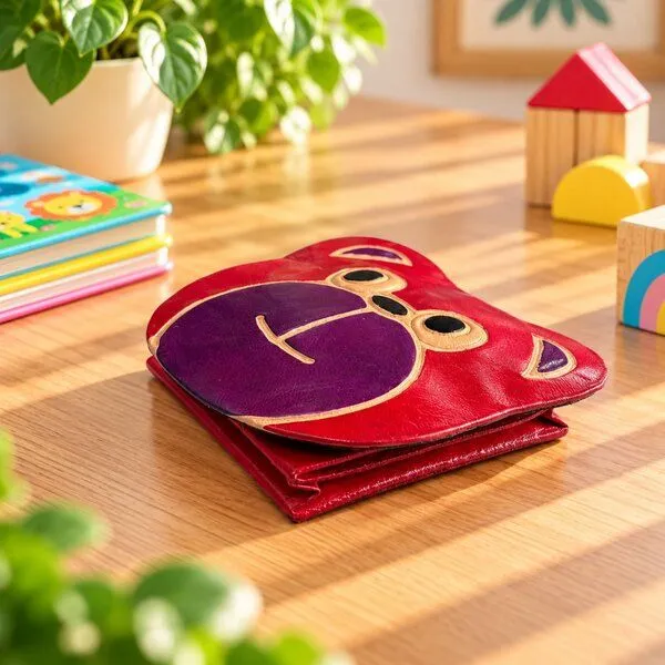 Janselo Bärengesicht Kinder-Spardose aus Shanti-Leder – Produktbild 4 von 4